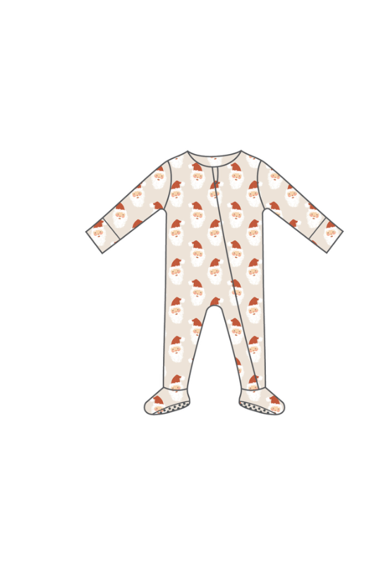 Santa Zipper Footies