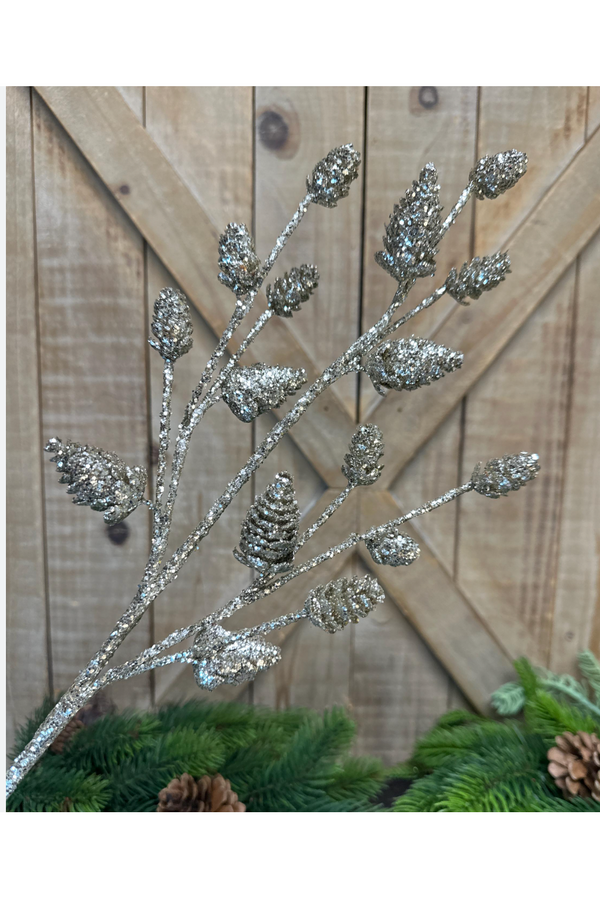 Glitter Pinecone Spray