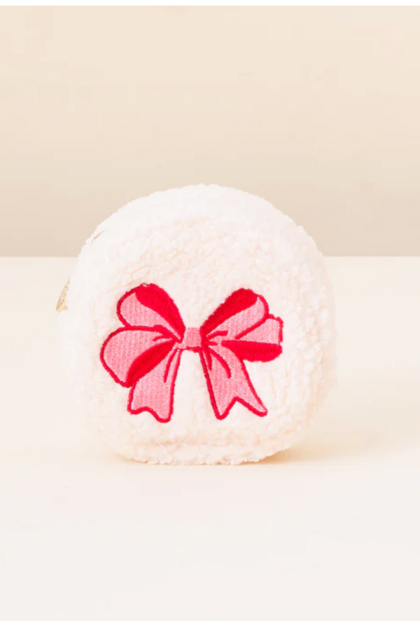 Red Bow Teddy Pouch