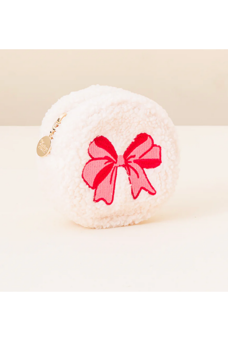 Red Bow Teddy Pouch