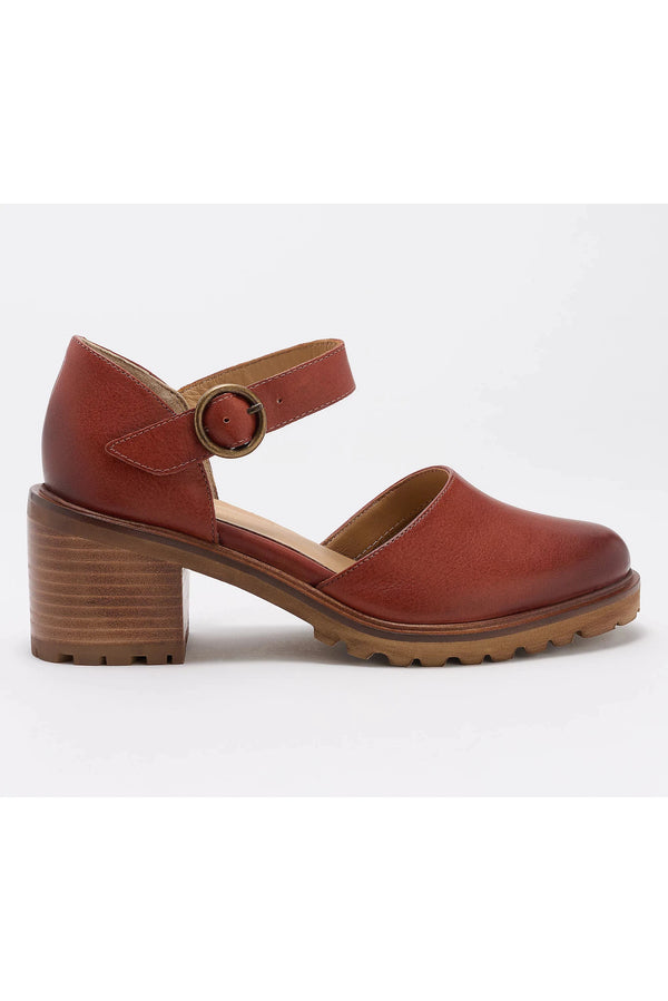 Seychelles Lock & Key Heels in Rust