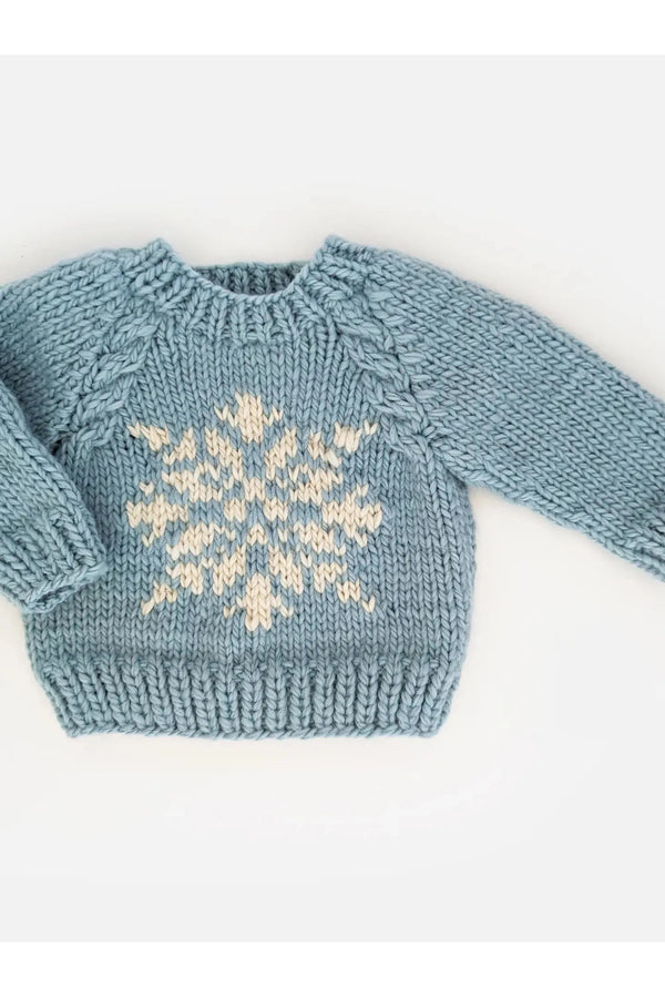 Snowflake Surf Blue Baby Cardigan