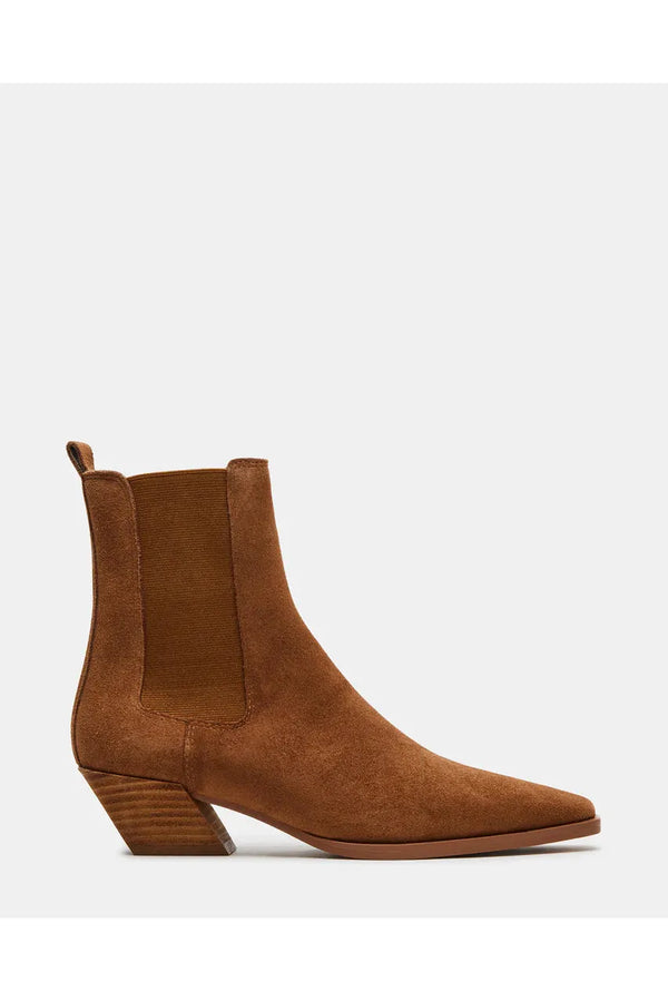 Steve Madden Suede Booties in Chestnut
