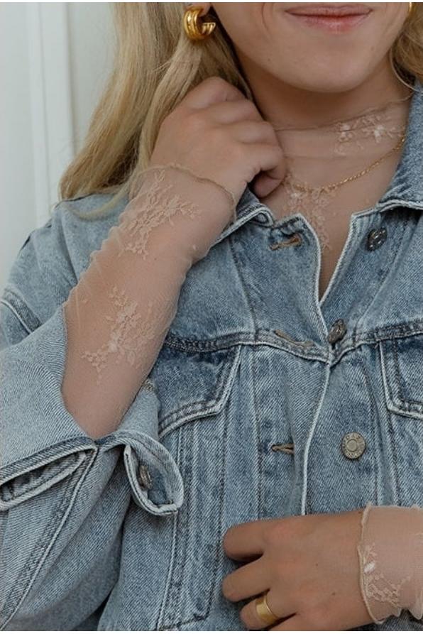 Abby Lace Mock Neck Top