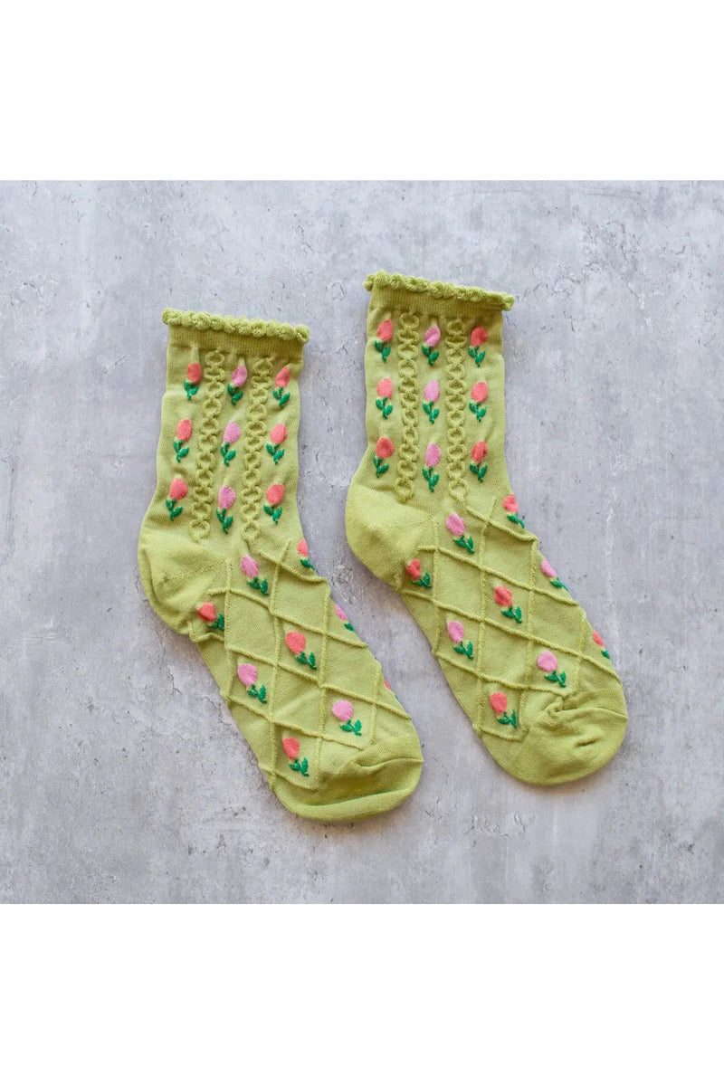 Tulip Flower Socks