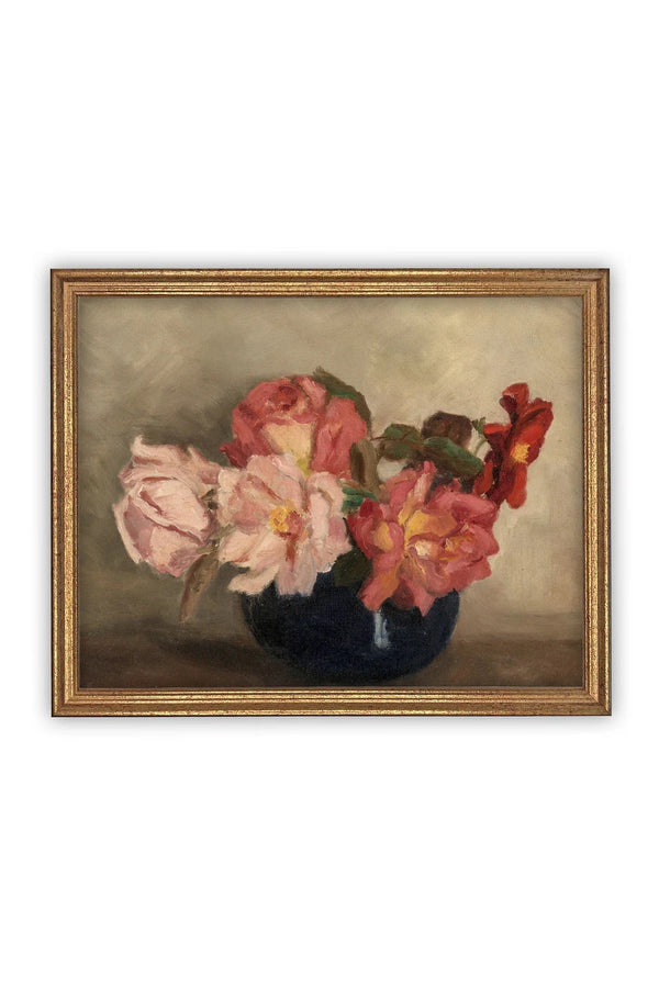 Vintage Pink Florals Art