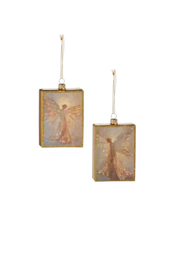 Angel Glass Block Ornament
