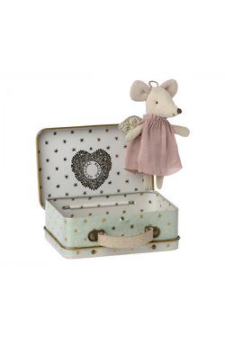 Maileg Angel Mouse in Suitcase