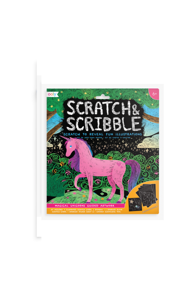 Magical Unicorns Scratch & Scribble Art Kit