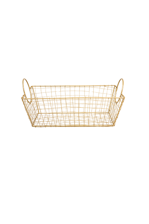 Metal Wire Basket with Round Handles