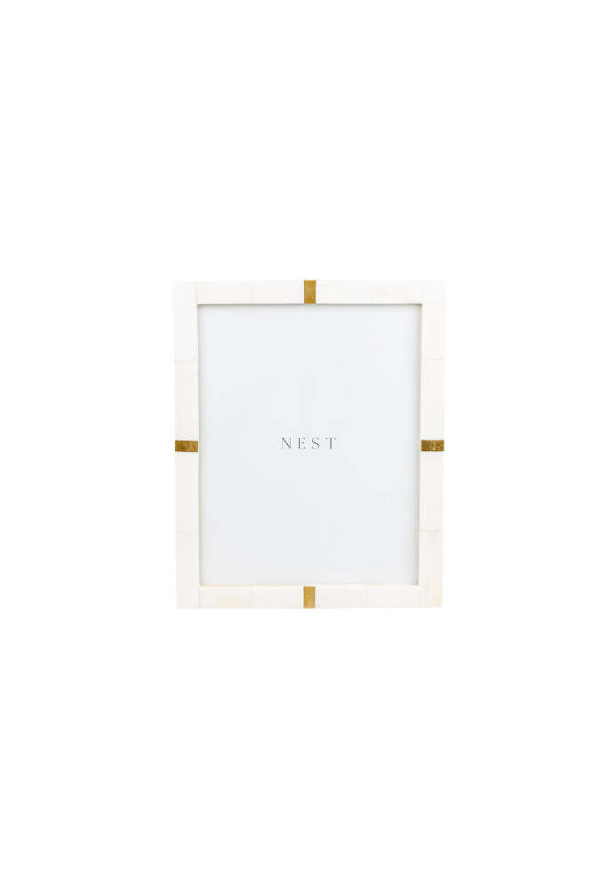 Bone & Brass Photo Frame