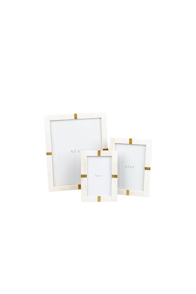 Bone & Brass Photo Frame