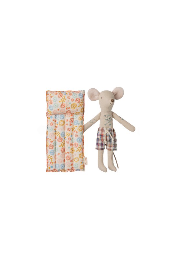 Maileg Beach Mouse with Air Mattress -Dad