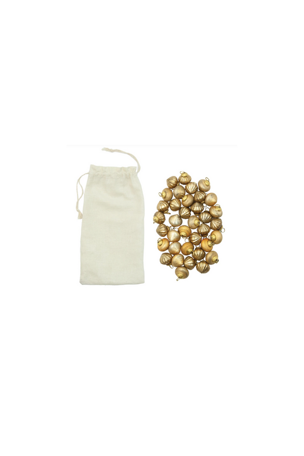 Gold Mercury Glass Ornaments in Bag