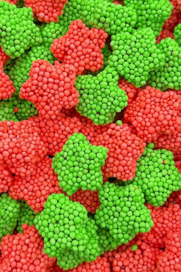 Star Gummy Clusters - Green Apple and Pink Strawberry