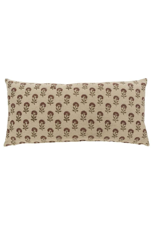 Bloom Block Print Pillow Lumbar