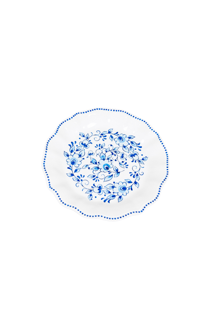 Blue Floral Melamine Plate