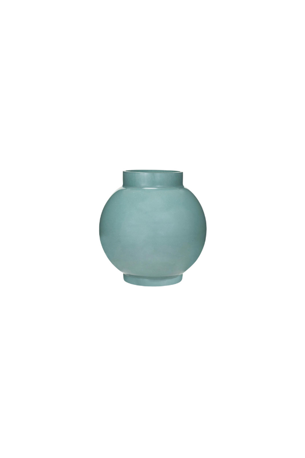 Opaque Blue Glass Vase