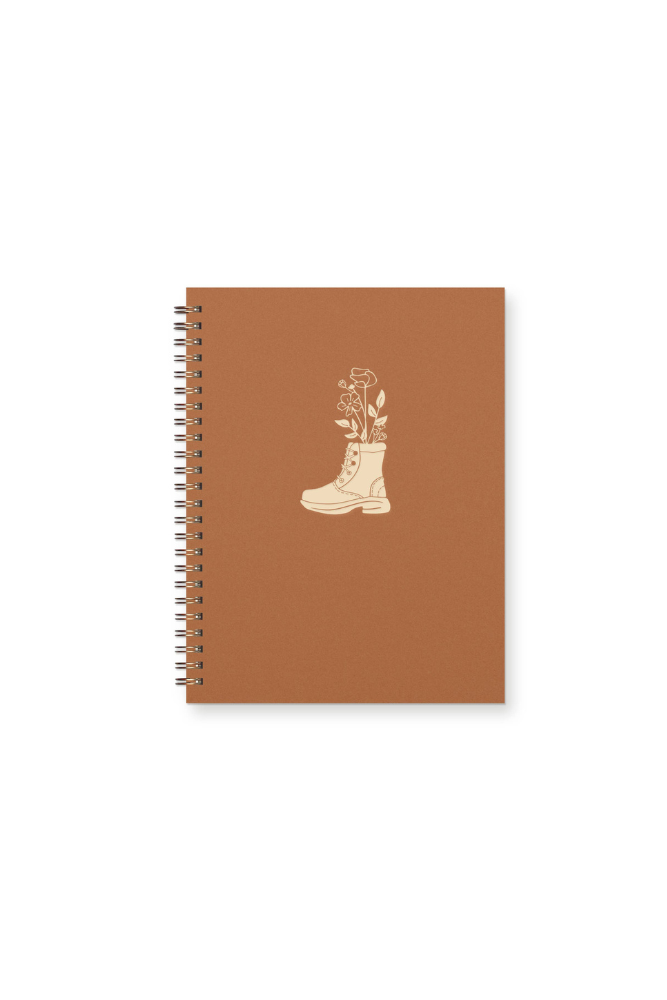 Boot Bouquet Journal : Lined Notebook