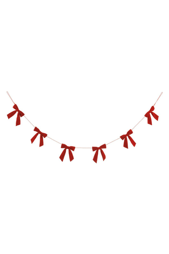 Velvet Bow Garland