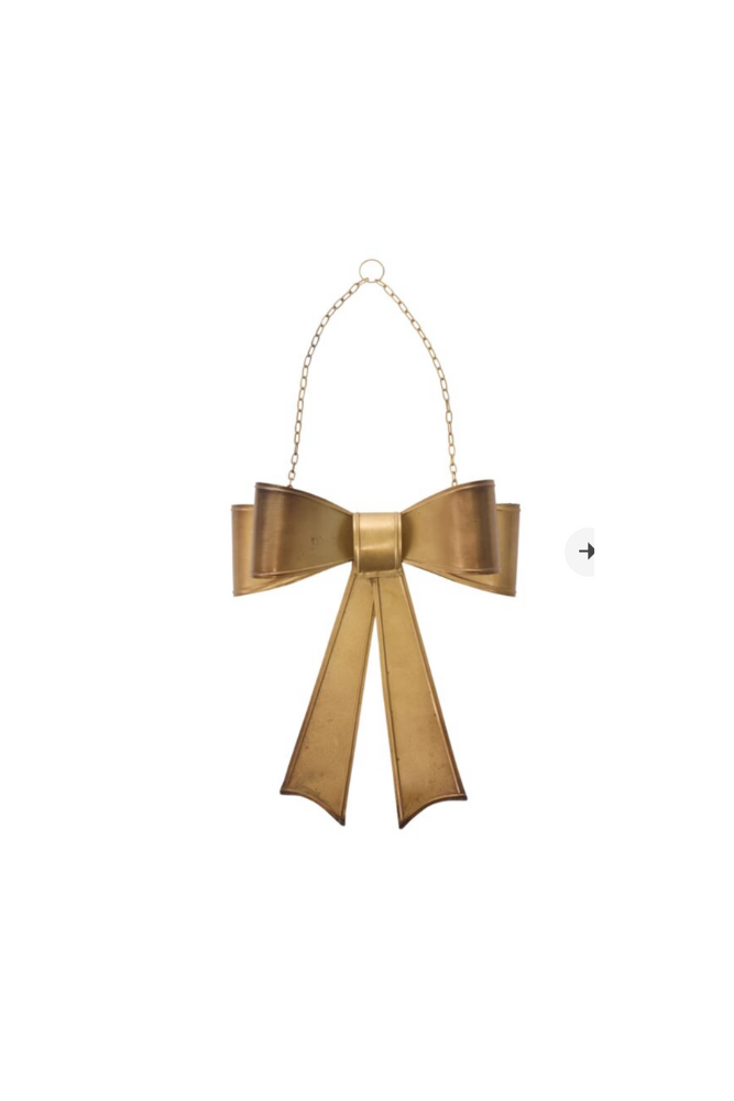 Gold Bow Door Hanger
