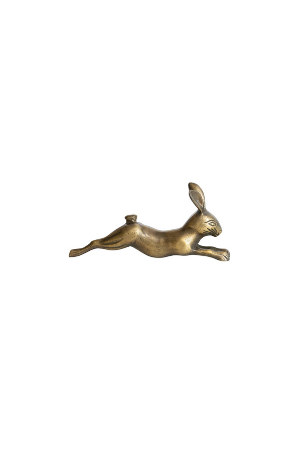 Antique Brass Rabbit Decor