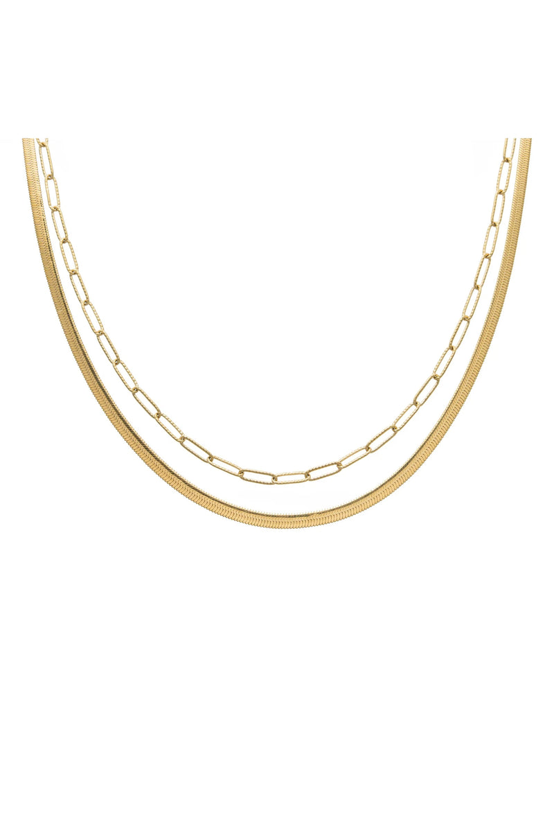 Brenda Grands Herringbone Layered Necklace