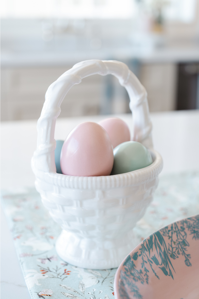 White Easter Basket