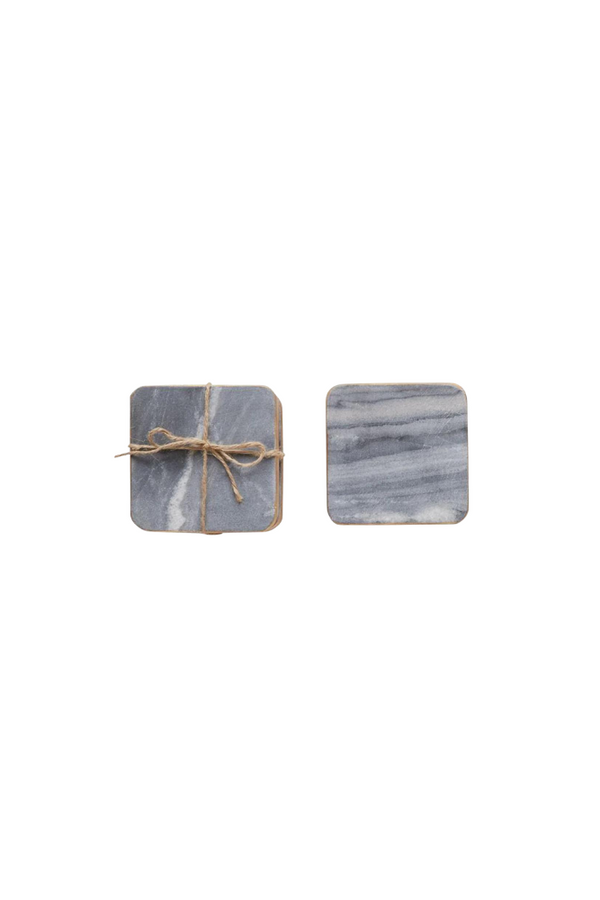 Grey Marble Coasters - SET of 4