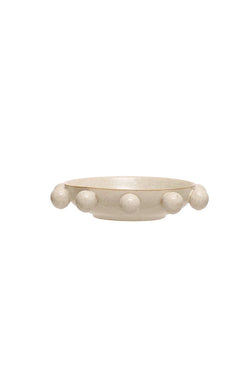 Speckled Cream Orb Serving Bowl