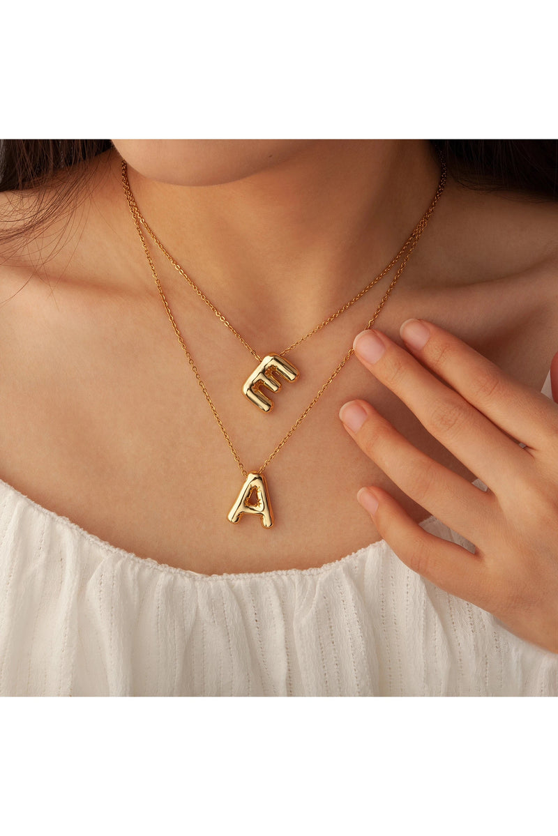 Letter Bubble Initial Necklace