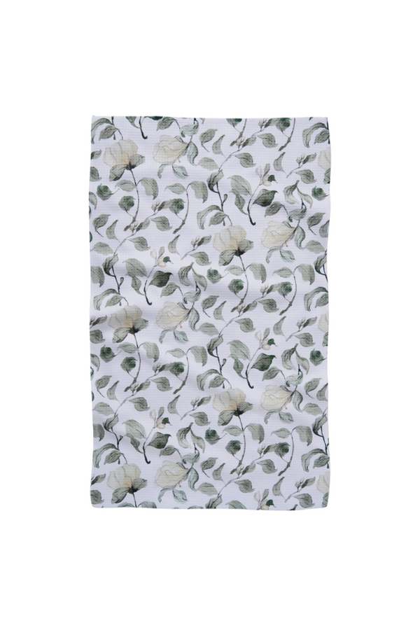 Spring Floral Blossoms Geometry Tea Towel