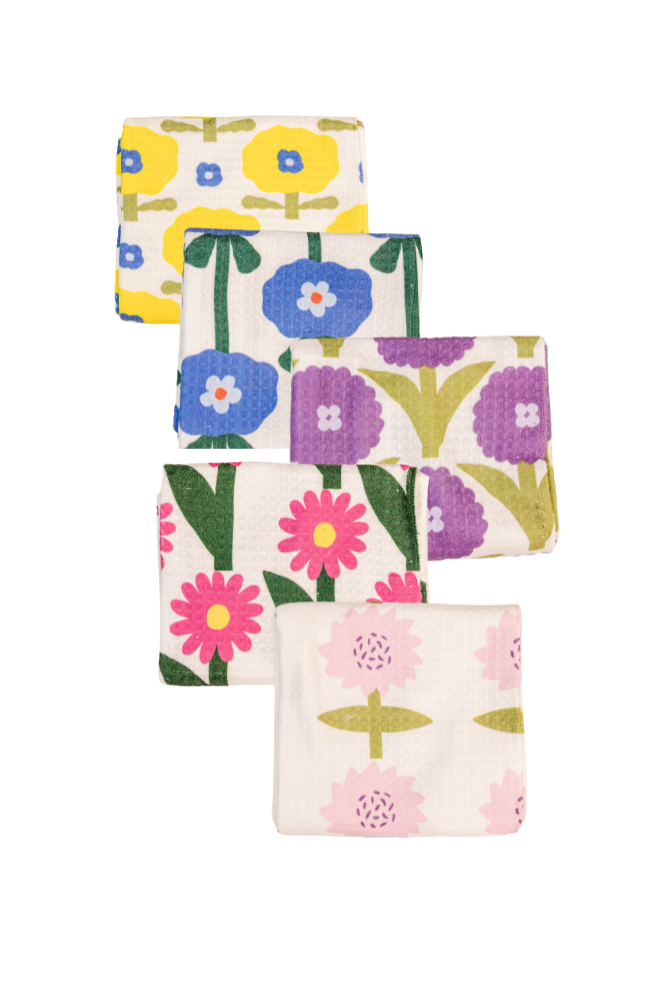 Floral Microfiber Tea Towel