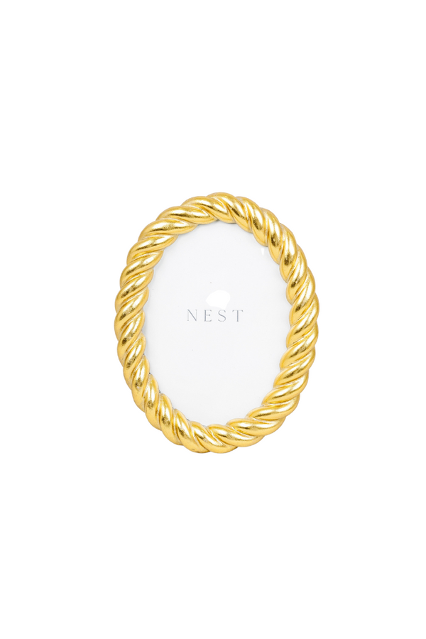 Gilded Rope Oval Frame