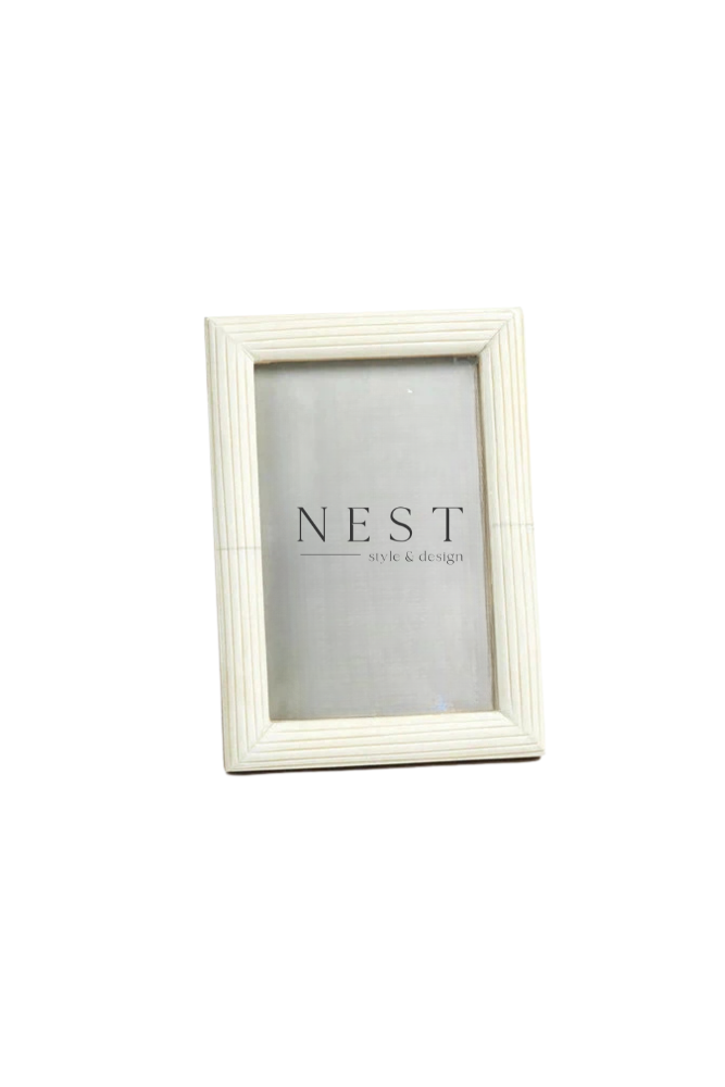 Palomar Etched White Bone Frame