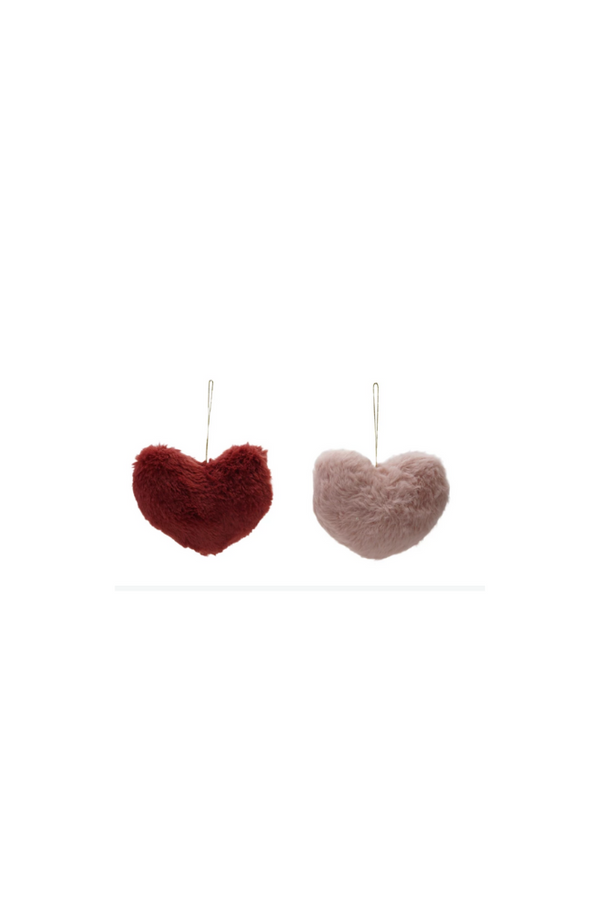 Faux Fur Heart Ornament