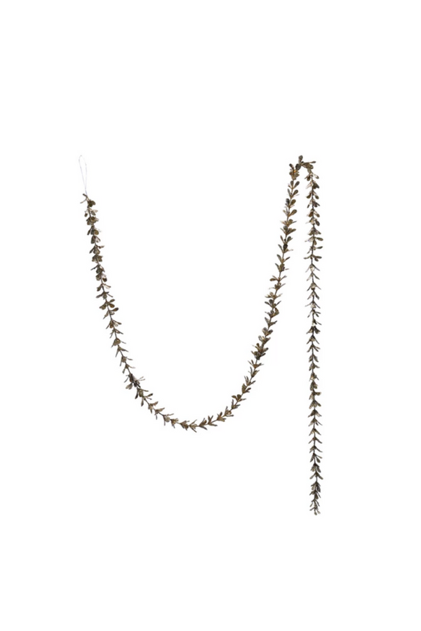 Glitter Boxwood Garland