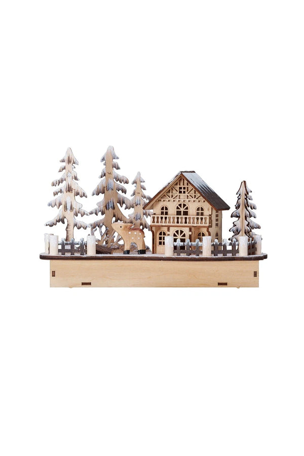 Wood Cut Winter Village