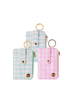 Gingham Keychain Wallet