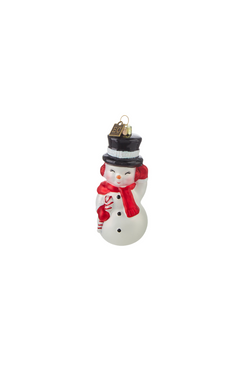 Glass Snowman Ornament