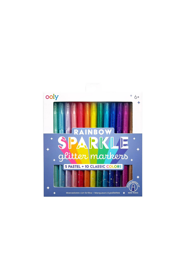 Rainbow Sparkle Glitter Markers