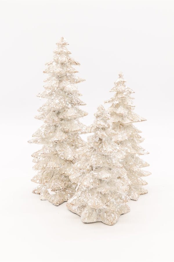 Glittered White Tree Decor