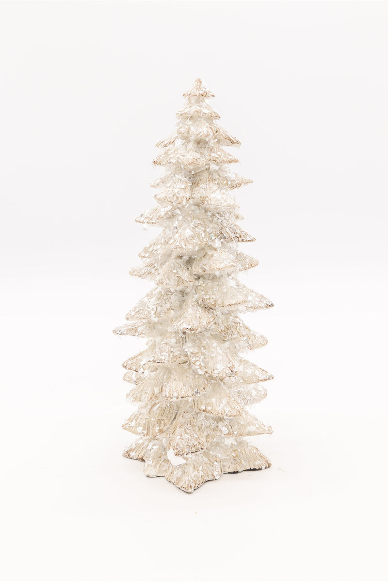 Glittered White Tree Decor