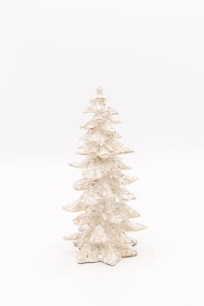 Glittered White Tree Decor