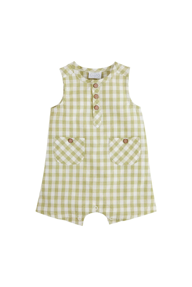 Gingham Shortalls