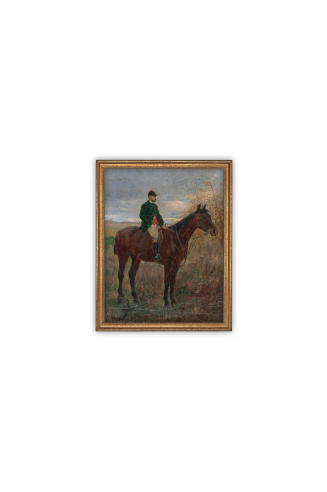 Vintage Horse & Rider Art