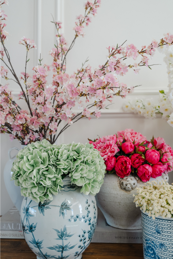 Real Touch Green Hydrangea Stem