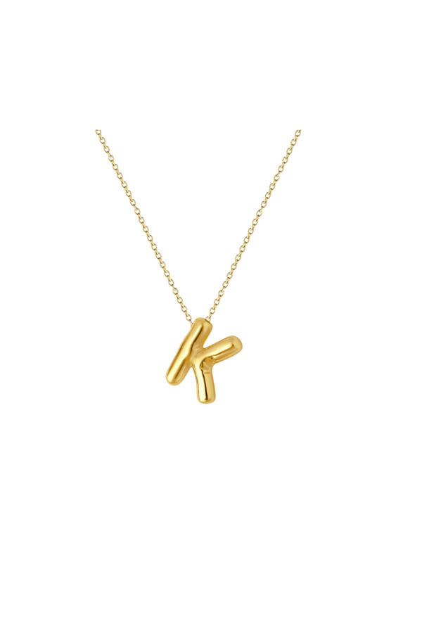 Letter Bubble Initial Necklace