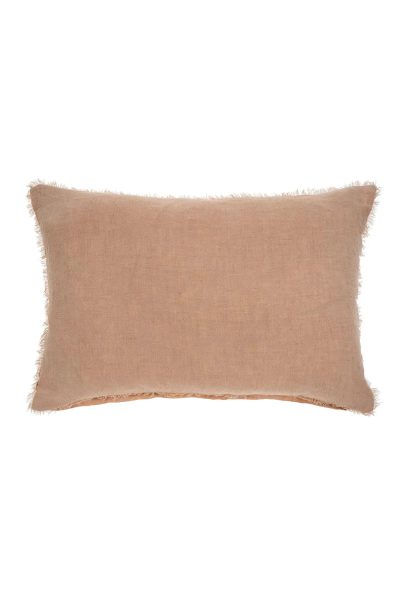 Lina Linen Peony Lumbar Pillow