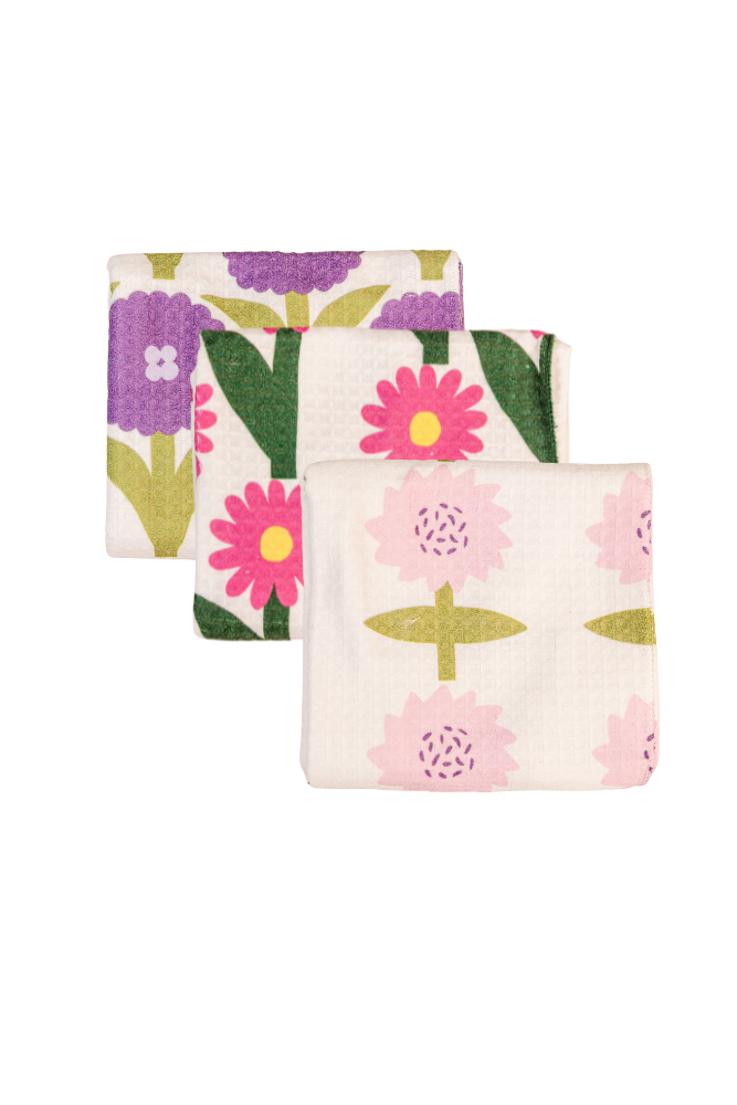 Floral Microfiber Tea Towel